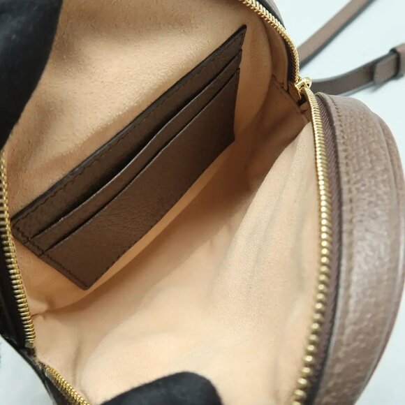 GUCCI Ophidia Brown Canvas Backpack 656-021825 - Picture 9 of 12